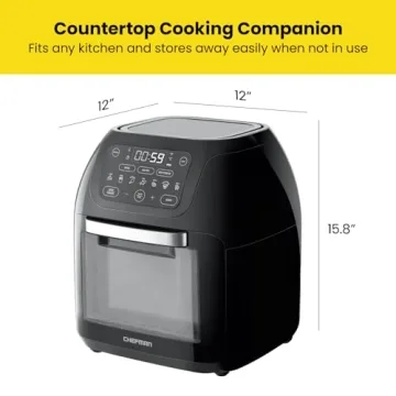 CHEFMAN 10L Digital Air Fryer with Rotisserie Features