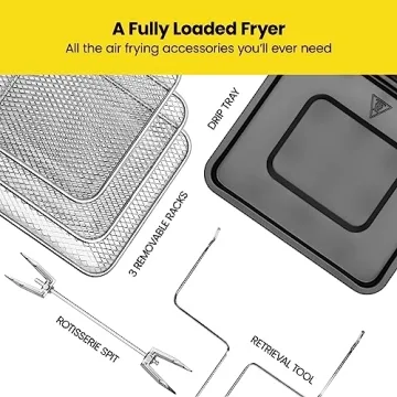 CHEFMAN 10L Digital Air Fryer with Rotisserie Features