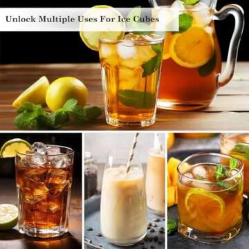 Small Ice Cube Tray for Freezer: FDDAI Easy Release Ice Cube Maker - Plastic Stackable Cubed Ice Trays and Bin - Making Tiny Honeycomb Icecubes