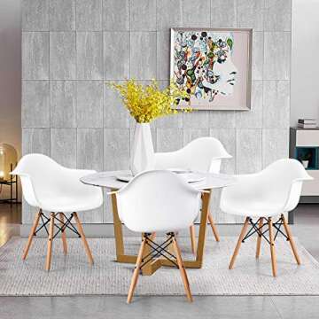 RELAX4LIFE Dining Chair Set of 2 Mid Century Modern Kitchen Table Dining Chairs for Kitchen, Dining ...