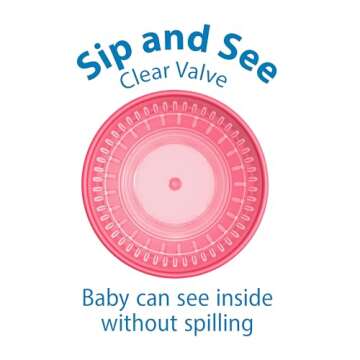 Dr. Brown's Milestones Cheers 360 Training Cup for Toddlers & Babies, Leak-Free Sippy Cup, Pink/Turquoise, 10oz/300mL, 9m+, 2 Pack (Colors May Vary)