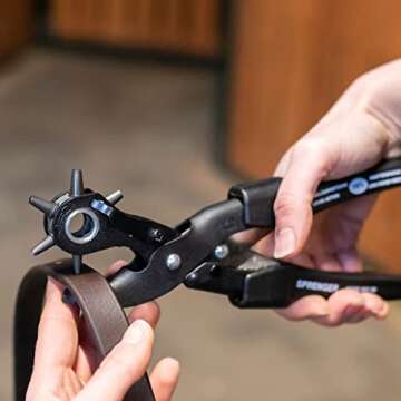 Leather Hole Punch - Made in Germany - Handheld Professional Tool for Leather Products Herm Sprenger