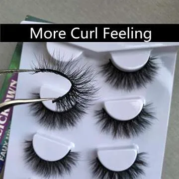 ALICROWN 3D Volume Natural Fluffy Faux Mink Lashes