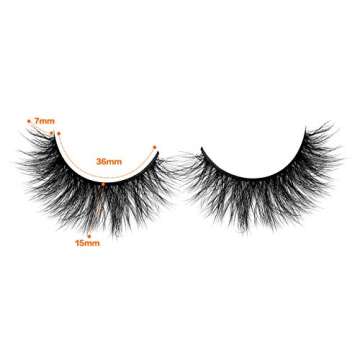 ALICROWN Faux Mink Lashes Pack 3D Volume Natural Fluffy Wispies Cross False Eyelashes