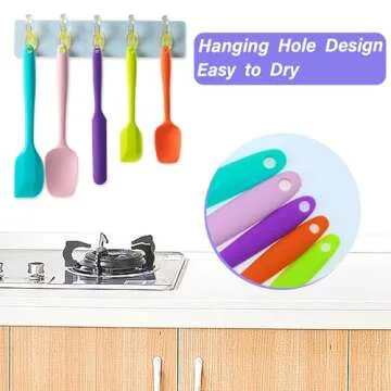 Multicolor Silicone Spatula Set - 5 Pieces for Your Kitchen