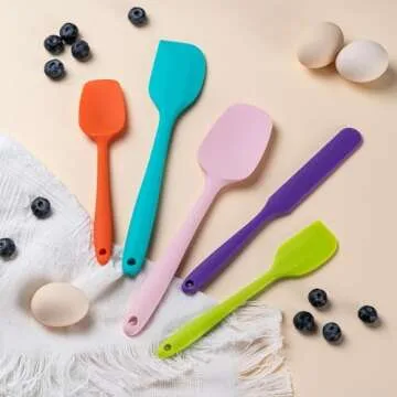 Multicolor Silicone Spatula Set - 5 Pieces for Your Kitchen