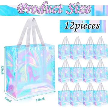 Saintrygo 12 Pcs Stadium Approved Clear Tote Bags for Events & More