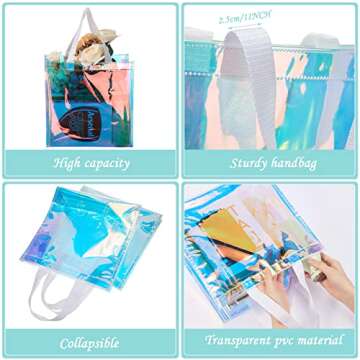 Saintrygo Clear Tote Bags - 12 Pcs for Festivals & Sports