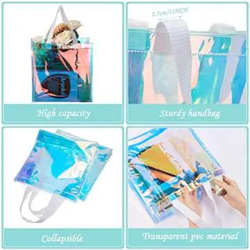 Saintrygo Clear Tote Bags - 12 Pcs for Festivals & Sports