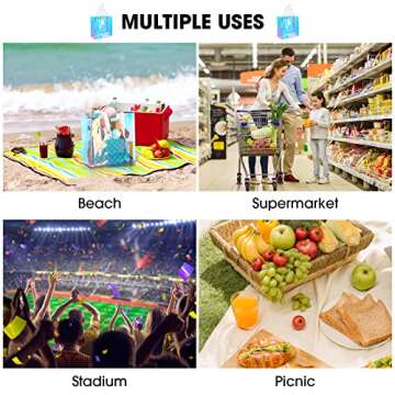 Saintrygo Clear Tote Bags - 12 Pcs for Festivals & Sports