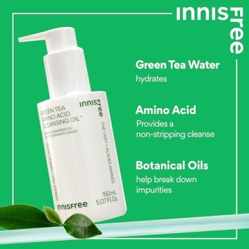 Innisfree Green Tea Cleansing Oil for Hydrated Skin