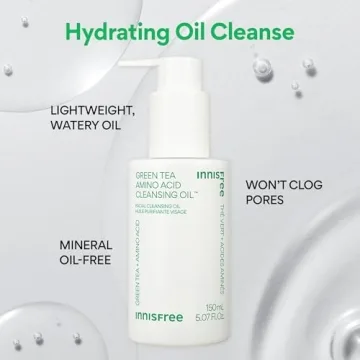 Innisfree Green Tea Cleansing Oil for Hydrated Skin