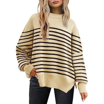 LILLUSORY Women's Oversized Batwing Sweater - Chic and Cozy Fashion