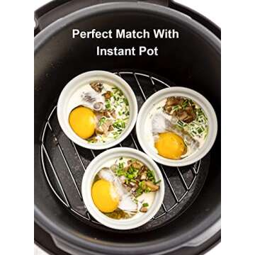 LE TAUCI Ramekins 4 OZ Oven Safe, Creme Brulee Ramekins, Pudding Custard Cups Souffle Ramiken, Dipping Sauce Dishes, Ceramic Ramekin Bowls Set of 6, White