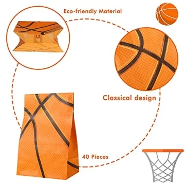 40 Basketball Party Favor Gift Bags for All Ages
