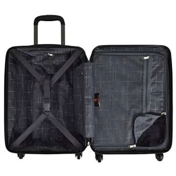 U.S. Traveler Sparta Hardside Spinner Luggage, Charcoal, 3-Piece Set
