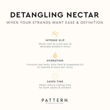 PATTERN Beauty by Tracee Ellis Ross Detangling Nectar w Sea Moss for Curly Hair 3a-4c, Great for Knots, Tangles and Matting