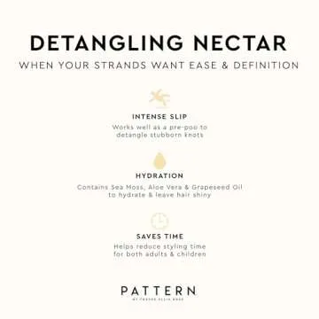 PATTERN Beauty by Tracee Ellis Ross Detangling Nectar w Sea Moss for Curly Hair 3a-4c, Great for Knots, Tangles and Matting