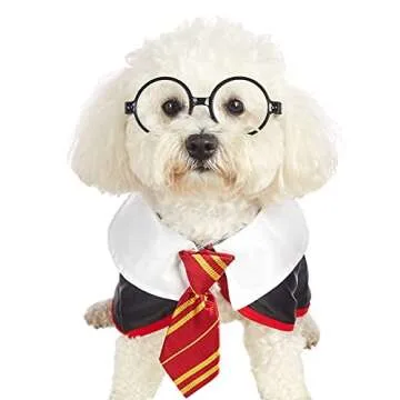 Impoosy Pet Halloween Dog Shirts Funny Cat Wizard Costume Cute Apparel Soft Clothes with Glasses (Sm...