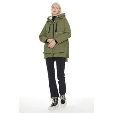 Orolay Women's Thickened Down Jacket Green XX-Small