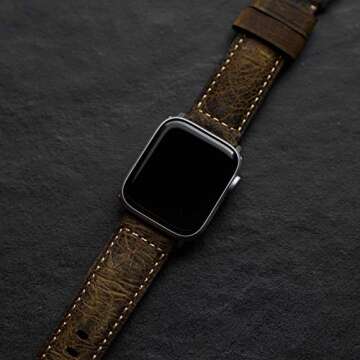 Bullstrap Leather Apple Watch Band for Series 1-8