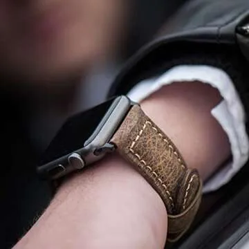 Bullstrap Leather Apple Watch Band for Series 1-8