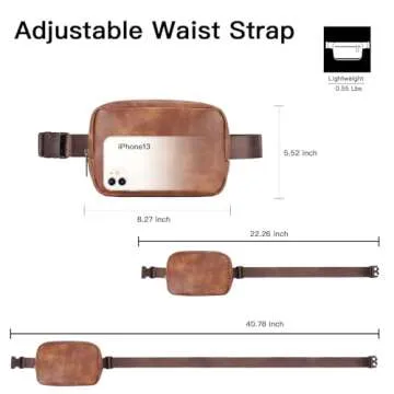 Stylish Telena Leather Belt Bag for Women Fashionable Fanny Packs