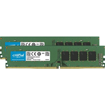 Crucial 16GB Kit (8GBx2) DDR4 2666 MT/s (PC4-21300) SR X8 DIMM 288-Pin Memory - CT2K8G4DFS8266