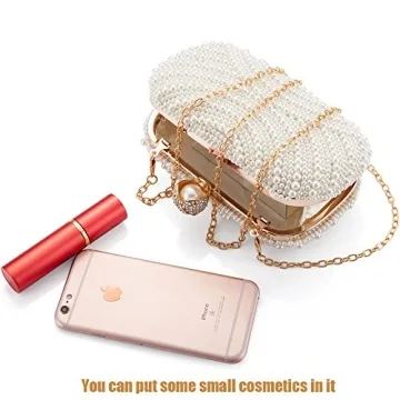 WPKLTMZ Luxury Pearl Evening Clutch for Women