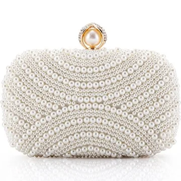 WPKLTMZ Luxury Pearl Evening Clutch for Women