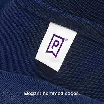 Gee Di Moda Cloth Napkins - 17 x 17 Inch Navy Blue Dinner Napkins - Set of 12 Soft & Absorbent Washable Fabric Cloth Table Napkins with Hemmed Edges for Hotel Restaurant, Holiday Parties & Wedding