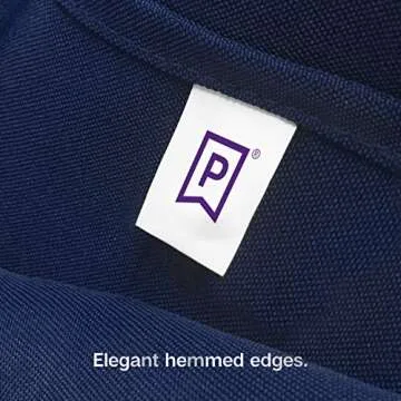 Gee Di Moda Cloth Napkins - 17 x 17 Inch Navy Blue Dinner Napkins - Set of 12 Soft & Absorbent Washable Fabric Cloth Table Napkins with Hemmed Edges for Hotel Restaurant, Holiday Parties & Wedding