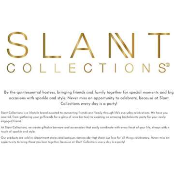 Slant Collections Holiday Double Old Fashioned Cocktail Glass, 12-Ounce, Retro Stars