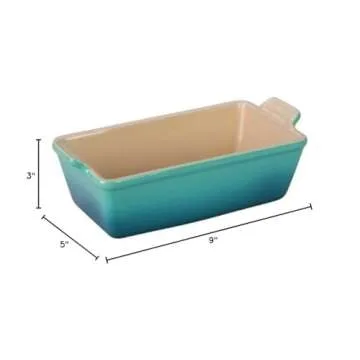 Le Creuset Stoneware Heritage Loaf Pan, 9" x 5" x 3" (1.5 qt.), Caribbean
