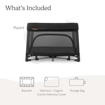 UPPAbaby Remi Playard | Deluxe 3-in-1 Portable Playard, Bedside Bassinet + Travel Crib| Mesh Bassine...