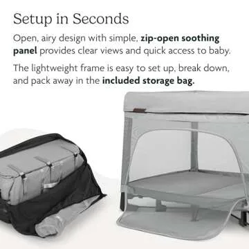 UPPAbaby Remi Playard | Deluxe 3-in-1 Portable Playard, Bedside Bassinet + Travel Crib| Mesh Bassinet, Mattress, Organic Cotton Mattress Cover + Storage Bag Included | Jake (Charcoal)