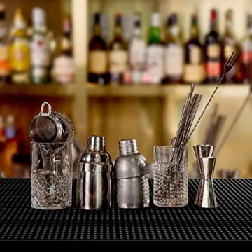 BARsics PVC Bar Service Mat Set - Ideal for Bartenders