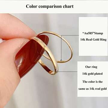 Gold Silver Tungsten Thumb Rings for Women and Men ，2mm/3mm/4mm/6mm/8mm Yellow Gold Sample Couple Wedding Rings set for Him and Her (Tungsten-Gold-2mm, 4)