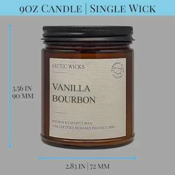 Vanilla Bourbon Candle | Non-Toxic Coconut & Beeswax