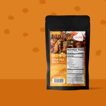 Authentic Colour Flavour Suya Yaji Seasoning Blend for Grilling