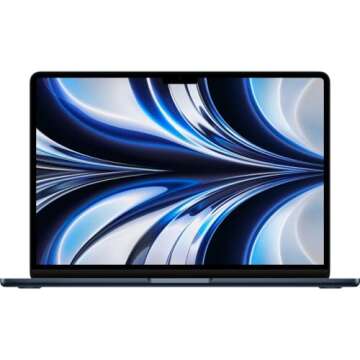 2022 Apple MacBook Air M2 Chip (13-inch, 8GB RAM, 256GB SSD Storage) (QWERTY English) Midnight (Rene...