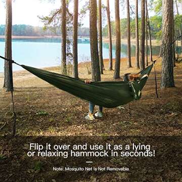 Miztli Lightweight Camping Hammock with Adjustable Tree Straps