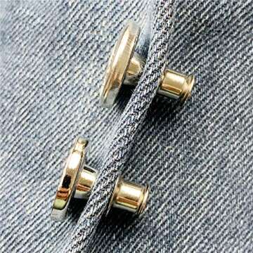 willikiva Instant Buttons Adjustable Button Jeans 8Pcs No Sew Button Metal Adds Or Reduces an Inch to Any Pants Waist in Seconds(Z071)