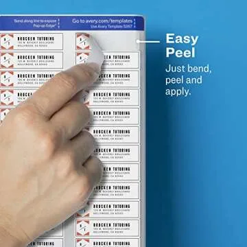 Avery Printable Return Address Labels with Sure Feed, 0.5" x 1.75", Matte Clear, 800 Blank Mailing Labels (15667)