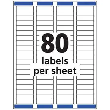 Avery Printable Return Address Labels with Sure Feed, 0.5" x 1.75", Matte Clear, 800 Blank Mailing Labels (15667)