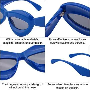 Vintage Oval Inflated Sunglasses for Stylish UV Protection