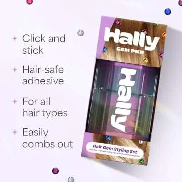 Hally Hair Gems Pen - 240 Multicolored Hair Accessories