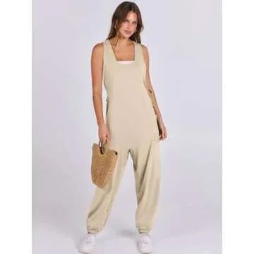 Stylish ANRABESS Women’s Sleeveless Jumpsuit for Summer