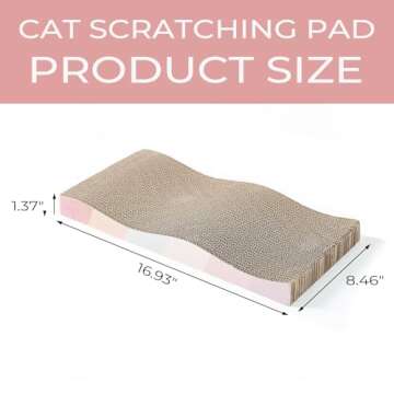 SIDAZON Cat Scratching Board cat Scratcher Cat Scratch Pad Cardboard cat scratchers for Indoor Cats ...