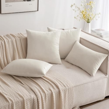 MIULEE Velvet Decorative Throw Pillow Covers Set